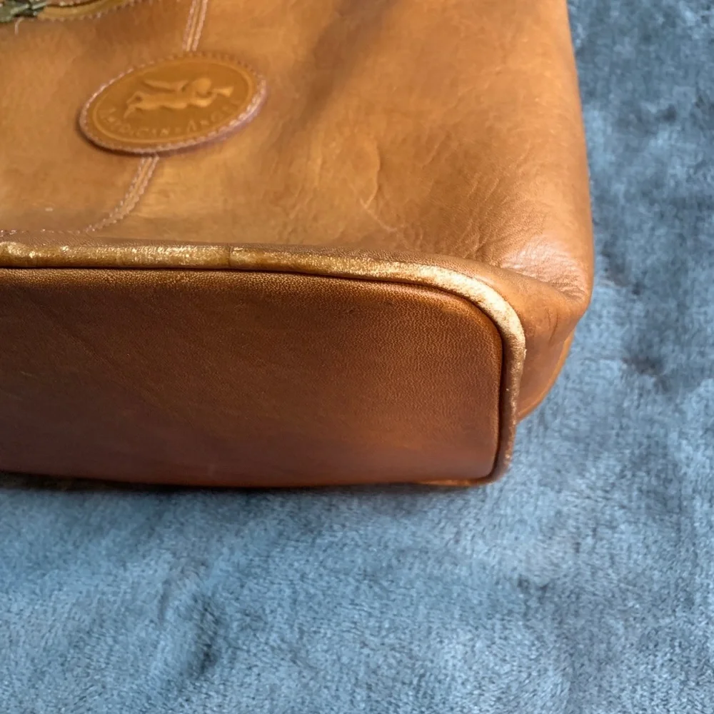 Vintage American Angel Tan Leather Shoulder Bag - Picture 5 of 10
